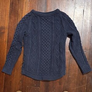 L.L. Bean Dark Blue Cable Knit Sweater
